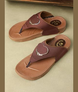 Cozy Wear Brown Women's Thong Flip Flop