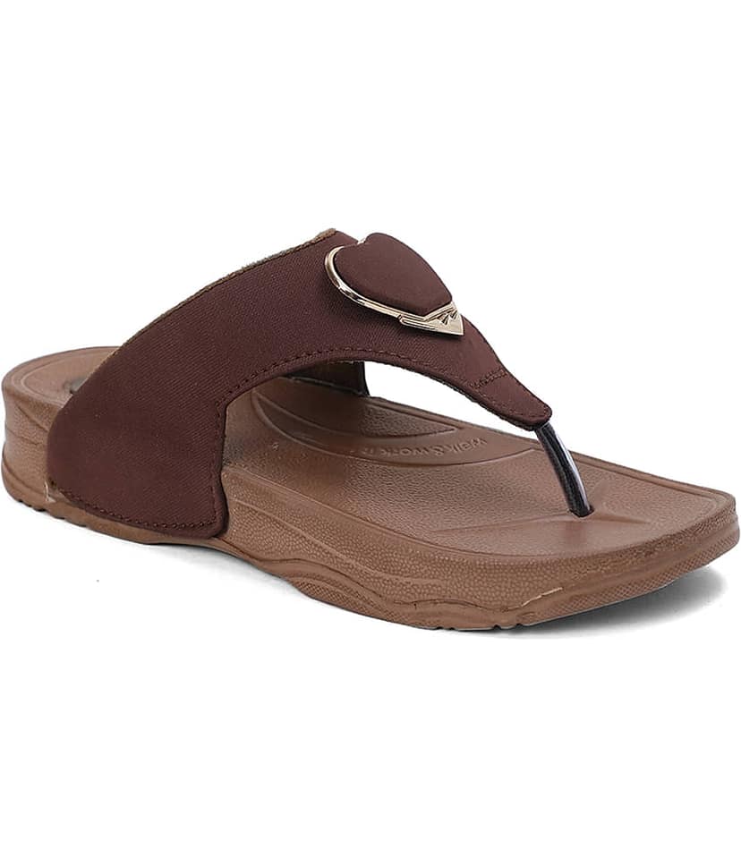 Cozy Wear Brown Women's Thong Flip Flop view 2