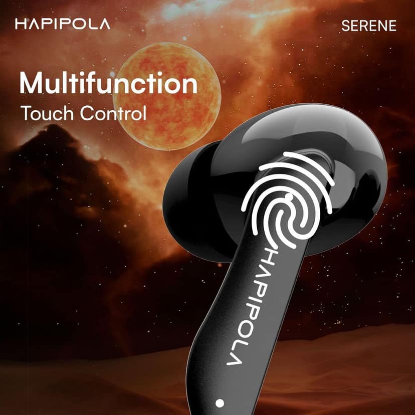 HAPIPOLA SERENE (ANC) in Ear Wireless ANC Earbuds (TWS), Massive 40Hrs Playtime with Speed Charge, Customizable Bass view 4