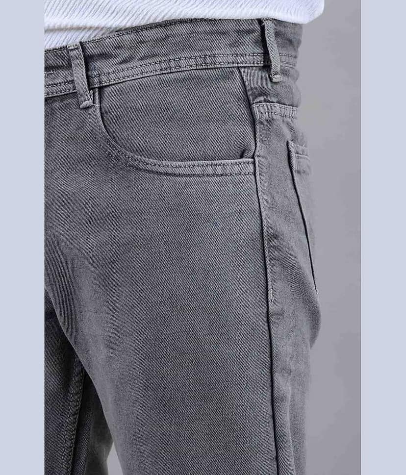 MOUDLIN Slim Fit Self Design Men's Jeans - Grey ( Pack of 1 ) view 2