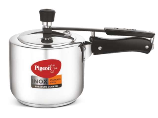 Pigeon Inox 3 L Stainless Steel Pressure Cooker Inner Lid, Induction Base - Silver view 2