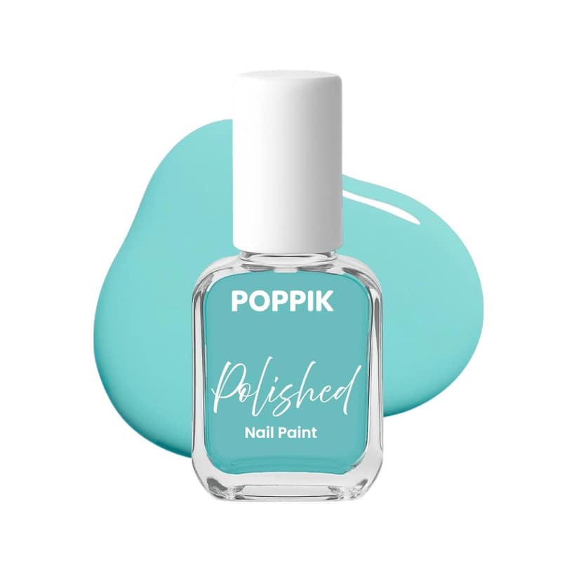 POPPIK Polished Nail Paint 8 ml, Quick-Dry, Long-Lasting & Chip-Resistant Nail Colour with Intense Pigment, Waterproof & Scratch-Proof, Satin Finish, Non-Toxic & Skin-Friendly