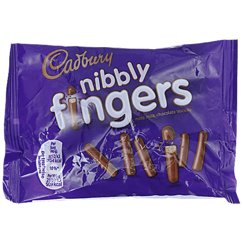 Cadbury Nibbly Fingers - Crisp Mini Biscuits Coated In Milk Chocolate, 40 g