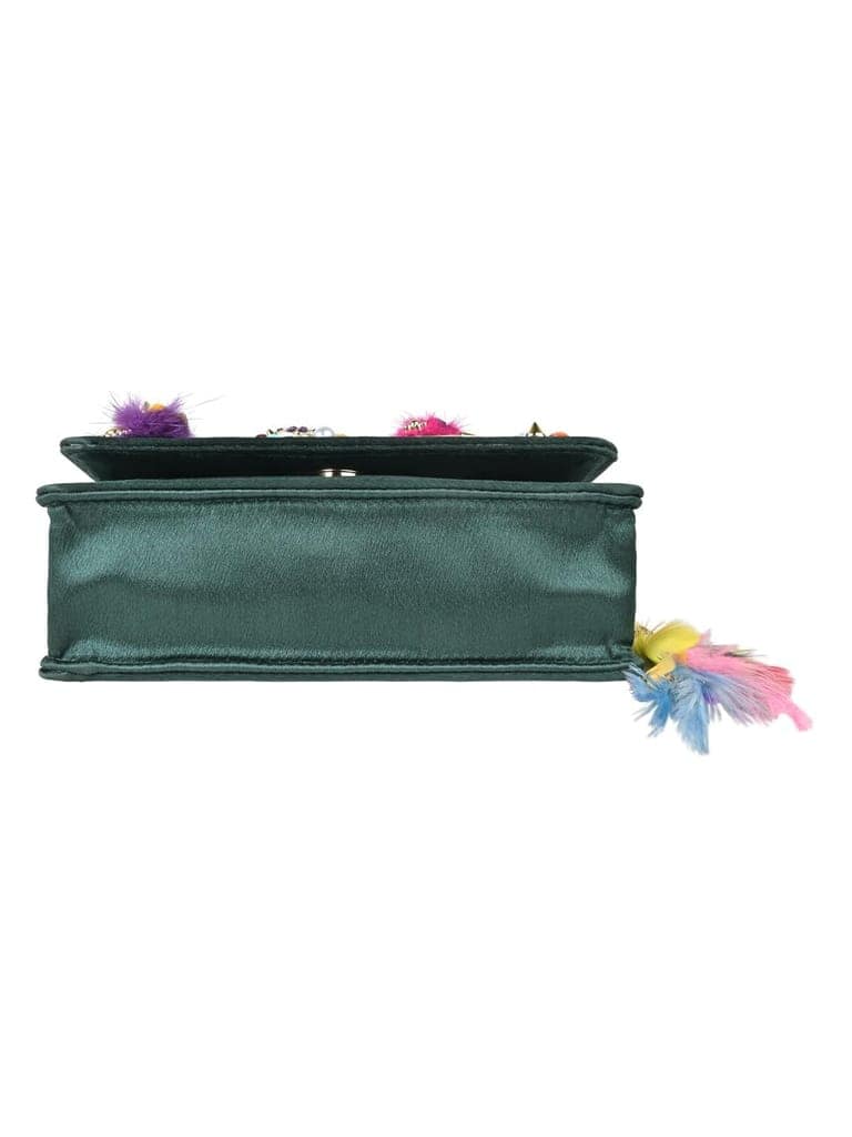 Vdesi Green Patchwork Clutch Sling view 4