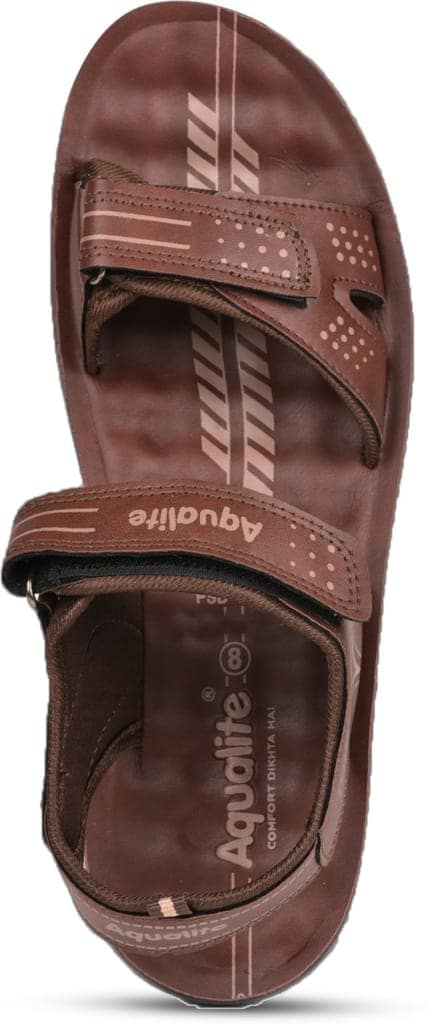 Aqualite men's brown PU comfort sports sandals PS 1215 view 2