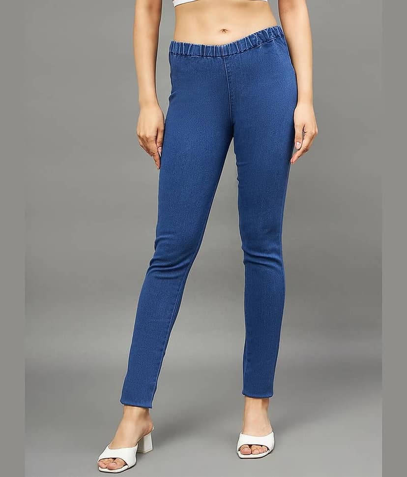 EVYAVAN ENTERPRISE Women Denim Regular Fit Jegging ( Blue )