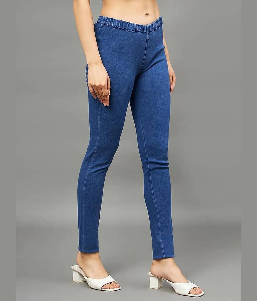 EVYAVAN ENTERPRISE Women Denim Regular Fit Jegging ( Blue ) view 2