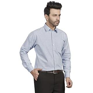 DUKUL Men's Long Sleeve Formal Dobby Shirt | Regular Fit | Stylish & Comfortable | Soft Cotton | Machine Washable | Perfect for Business & Office view 2