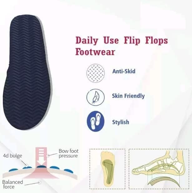 UA 02 BLK GREEN BLUE ORANGE BLK PINK Women's Flip-Flops & Slippers | Ortho Comfort with Style for Women's - Light weight, Soft & Stylish Footwear | Suitable for Knee, Diabetic & Orthopedic Pains view 7