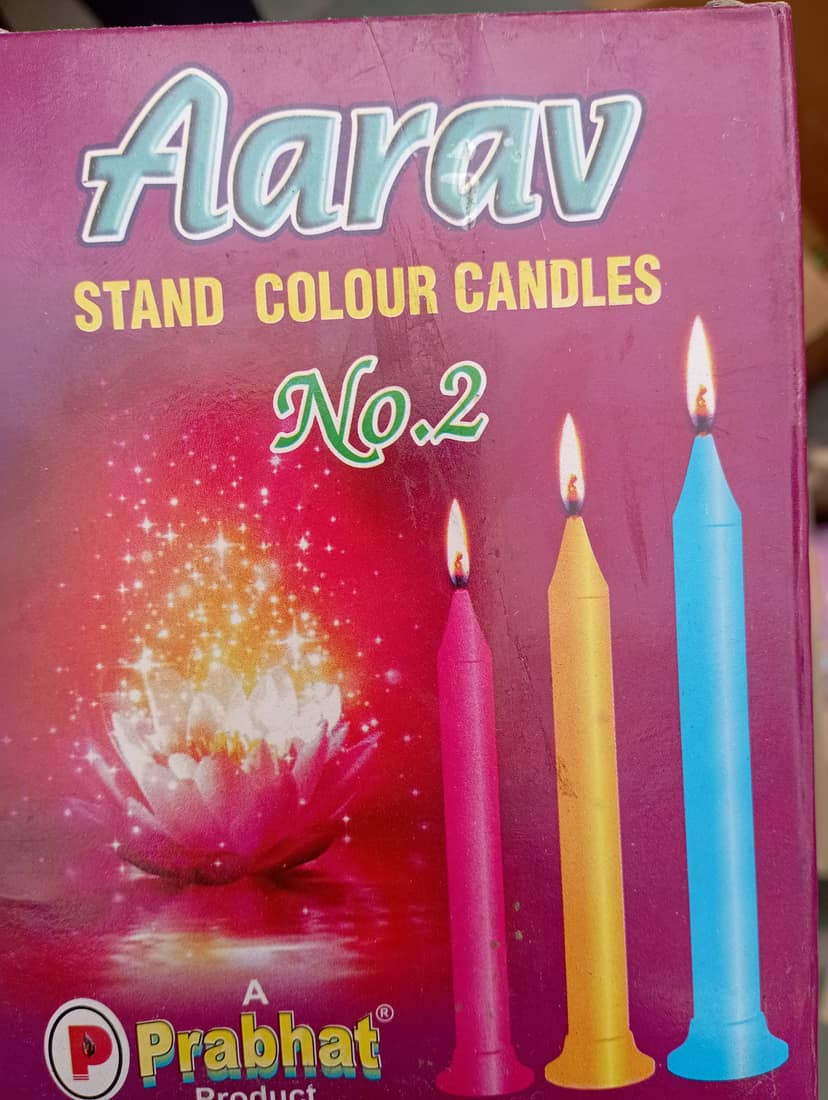 Aarav stand colour candles