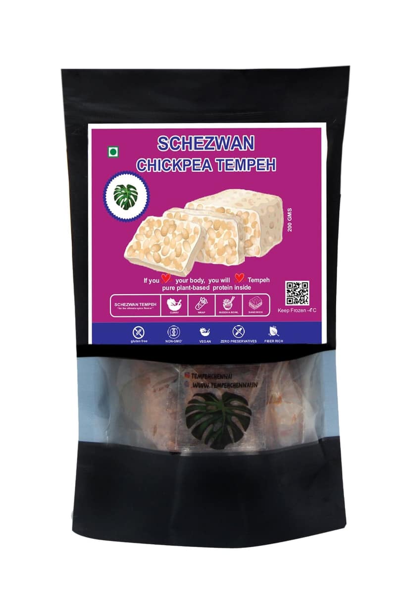Tempeh Chennai Chickpea Tempeh Schezwan - Original, 200 gm