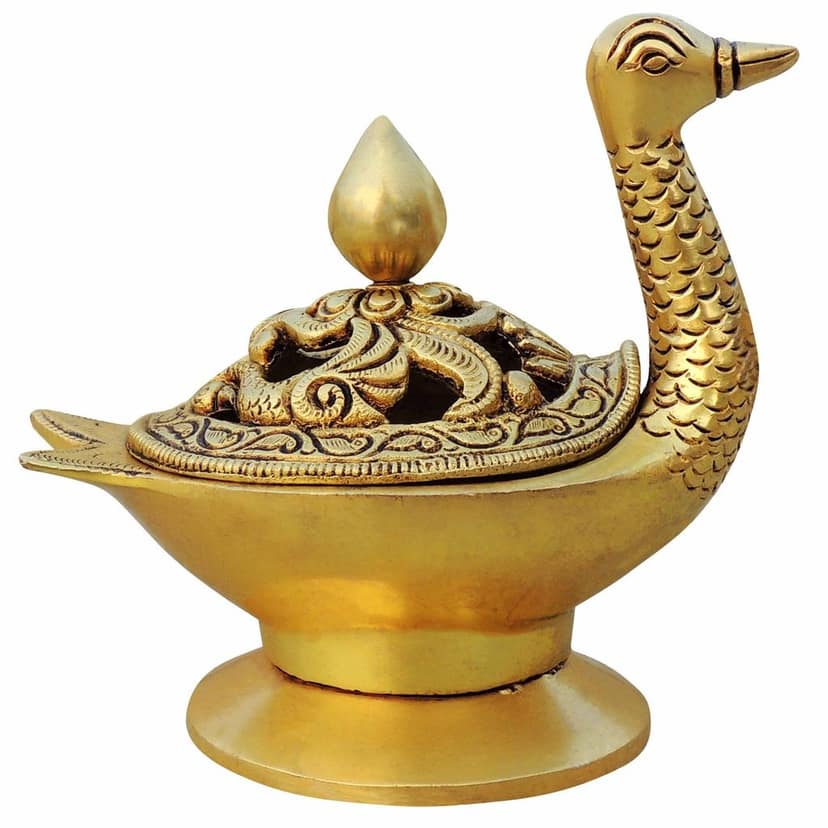 Brass Showpiece Duck Shape Loban, Bakhoor Dan (BSMAS1681 E) view 3