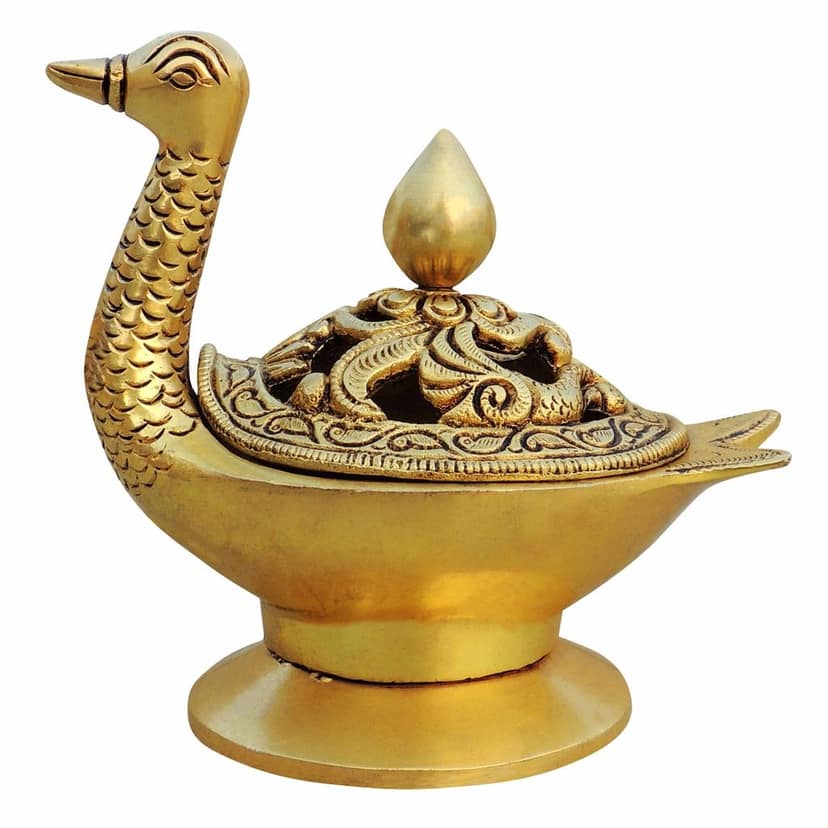 Brass Showpiece Duck Shape Loban, Bakhoor Dan (BSMAS1681 E) view 4