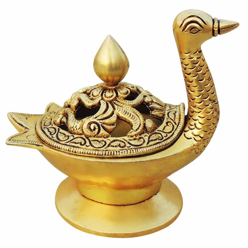 Brass Showpiece Duck Shape Loban, Bakhoor Dan (BSMAS1681 E) view 5