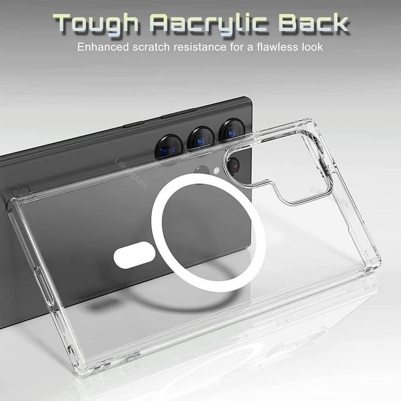 LIRAMARK Magnetic Protective Clear Case Compatible with Magsafe for Samsung Galaxy S23 Ultra (‎Transparent) view 4