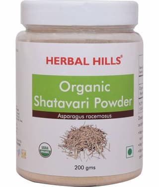Herbal Hills Organic Shatavari Powder 200 gm Pack of 2
