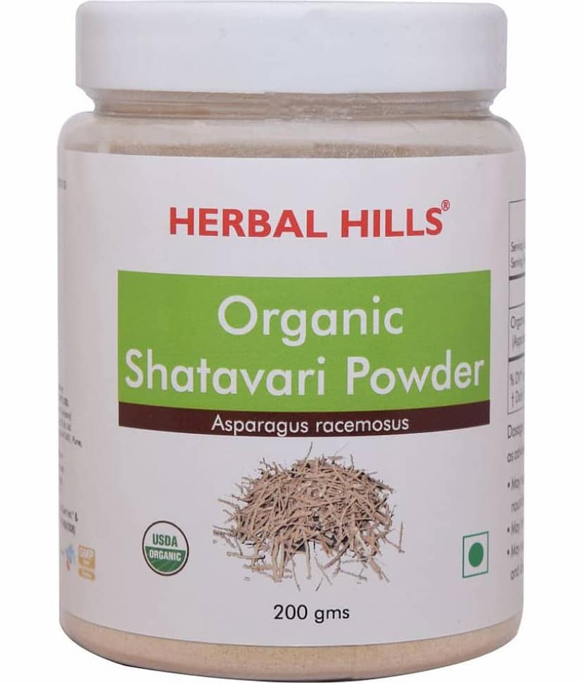 Herbal Hills Organic Shatavari Powder 200 gm Pack of 2