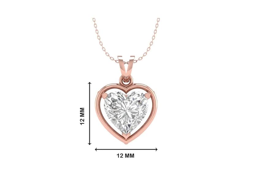Gold Aureole Heart Necklace view 10