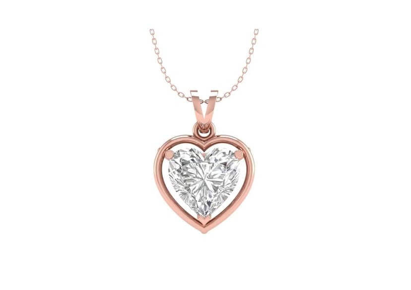 Gold Aureole Heart Necklace view 2