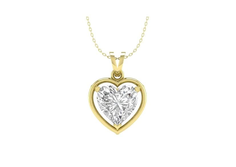 Gold Aureole Heart Necklace view 3