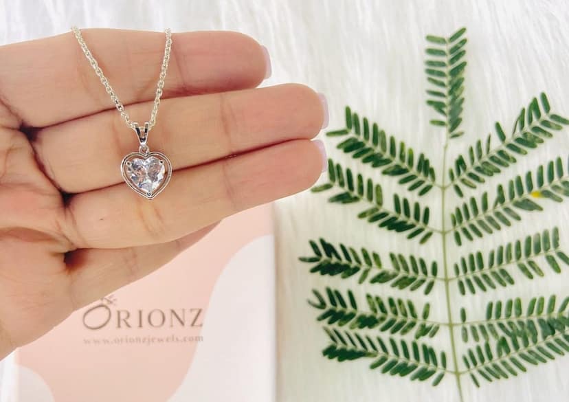 Gold Aureole Heart Necklace view 6