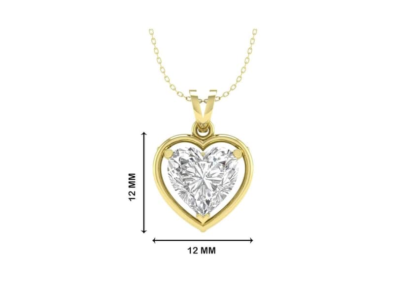 Gold Aureole Heart Necklace view 9
