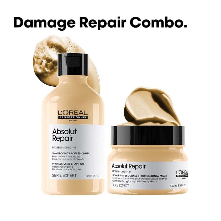 Loreal Professionnel Absolut Repair Shampoo & Hair Mask Combo, Serie Expert