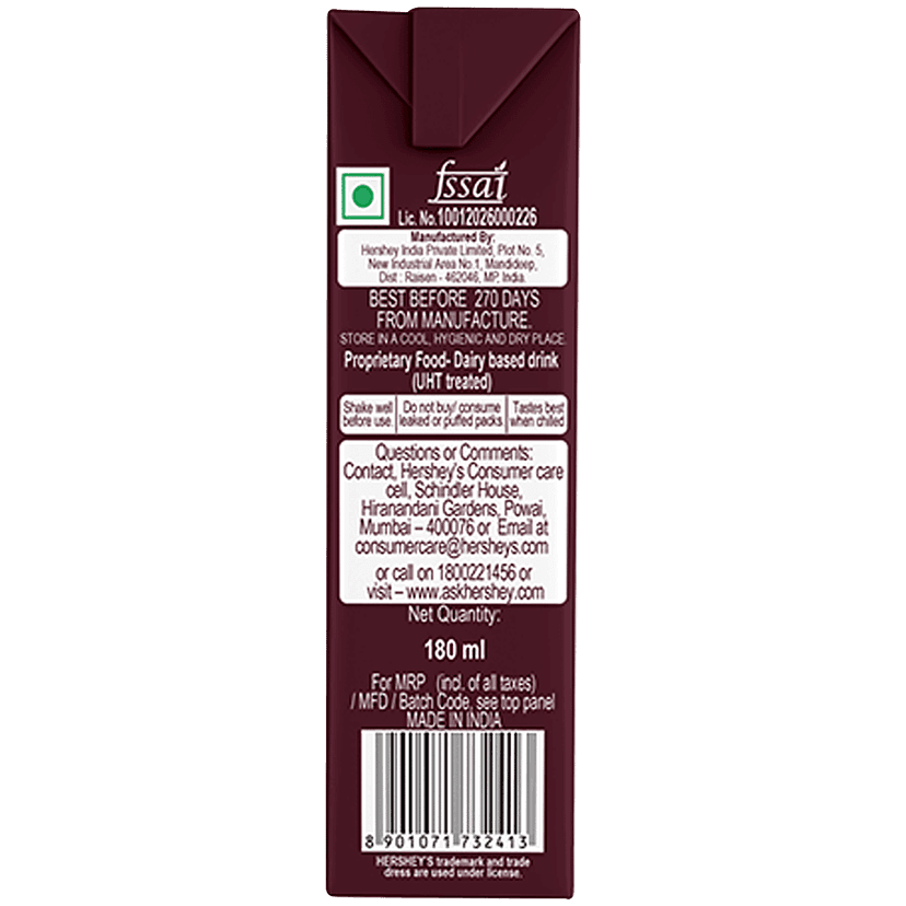 Hersheys Milkshake - Chocolate, 180 Ml view 2