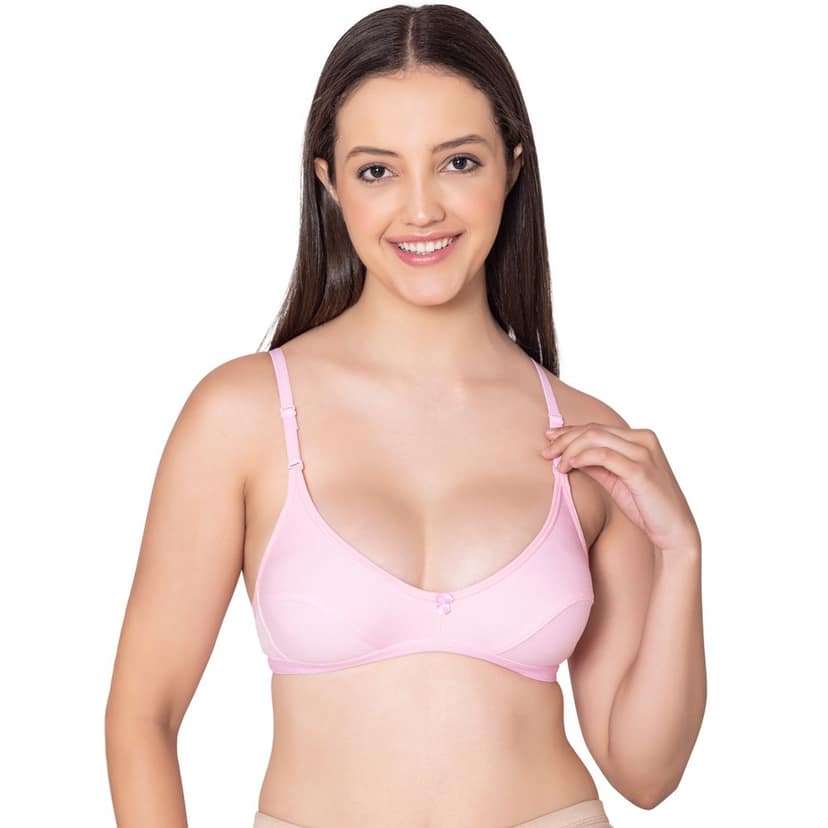 Bodycare polycotton wirefree convertible straps comfortable non padded bra-1531B