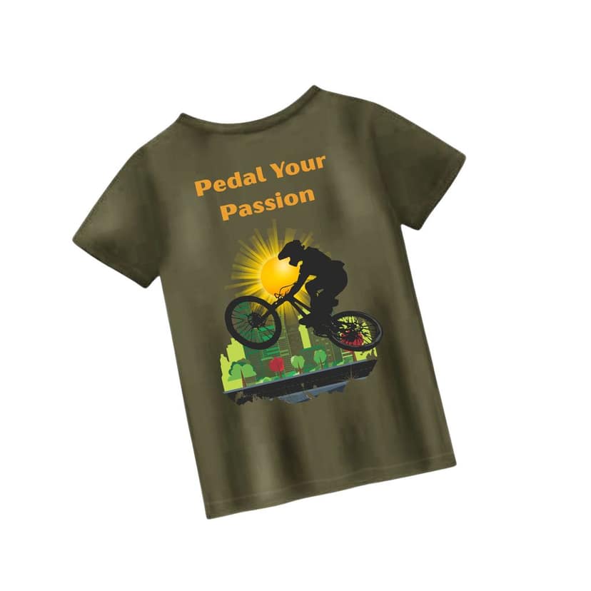 Trishoolin Sports Theme T-Shirt | Design 10390MB | Cotton Regular Fit | Crew Neck / Round Neck Half Sleeve | Pack of 1 view 2