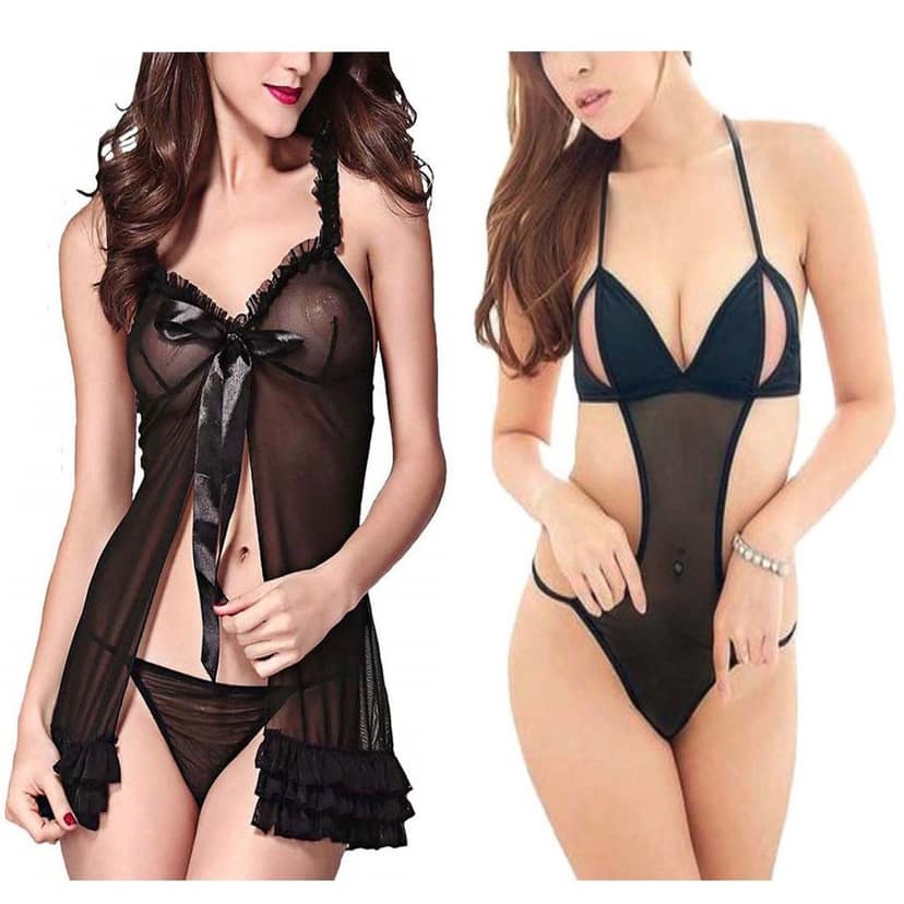 Babydoll Nightdress Stylish Women girls Pack 2 view 2