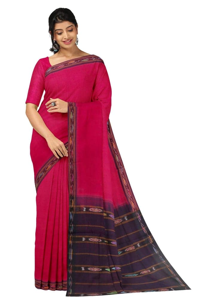 APCO Handloom (A Andhra Pradesh Govt Emporium)- Women's Traditional Pure Handloom Bandar/Polavaram Red Cotton Saree | PBS0055