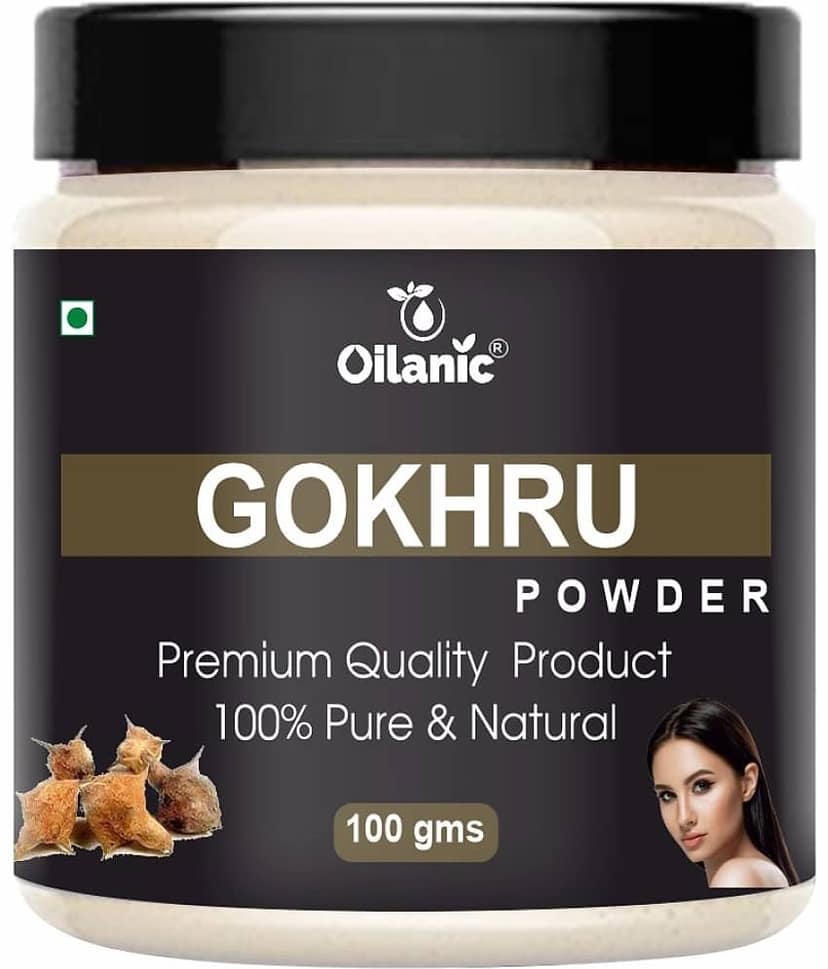 Oilanic Natural Gokhru Powder For Haircare Face Mask Masks 100 gm