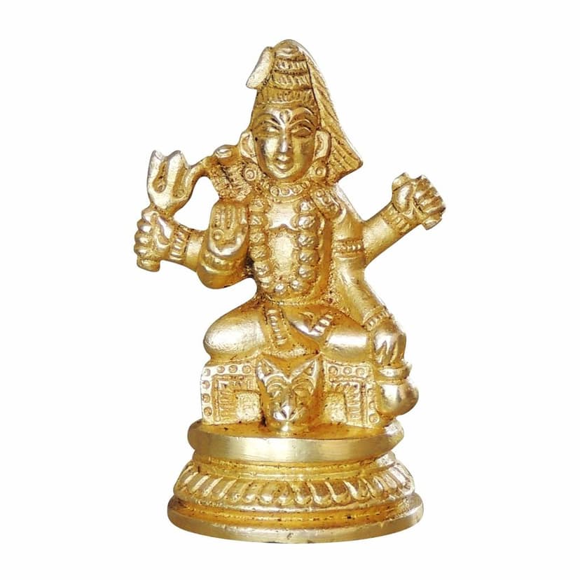 Brass Shiv Ji Idol - Handcrafted Religious Statue, Height : 2.5 Inch (BSMAS856 C) view 2