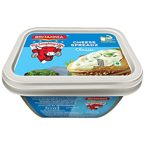Britannia Processed Cheese Spreadz - Classic, Goodness Of Cow's Milk, 180 G Tub