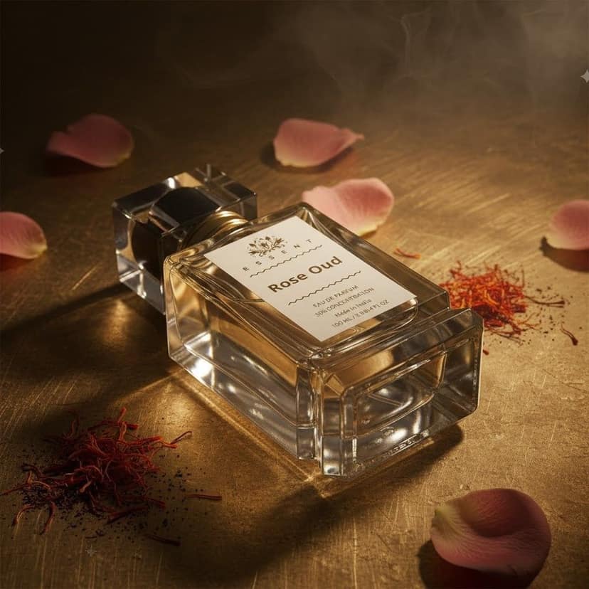 Essent Perfumes Rose Oud Eau de Parfum (EDP) – Rose Oud Floral Woody Long Lasting Perfume – Unisex Fragrance view 3