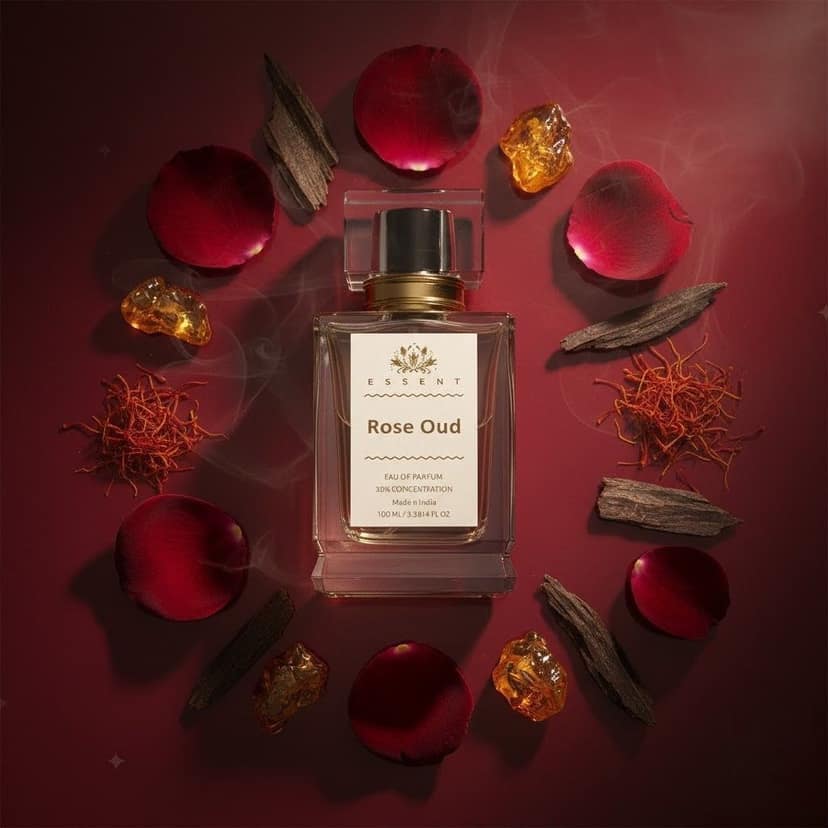 Essent Perfumes Rose Oud Eau de Parfum (EDP) – Rose Oud Floral Woody Long Lasting Perfume – Unisex Fragrance view 4