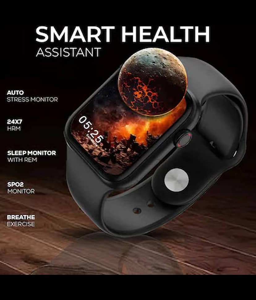 OLIVE OPS - BT Calling Smart Watch with Strap Upto 4 hours Backup ( BLACK ) view 2