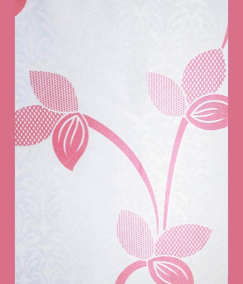 Home Candy Set of 2 Long Door Semi-Transparent Eyelet Polyester Pink Curtains ( 274 x 120 cm ) view 2