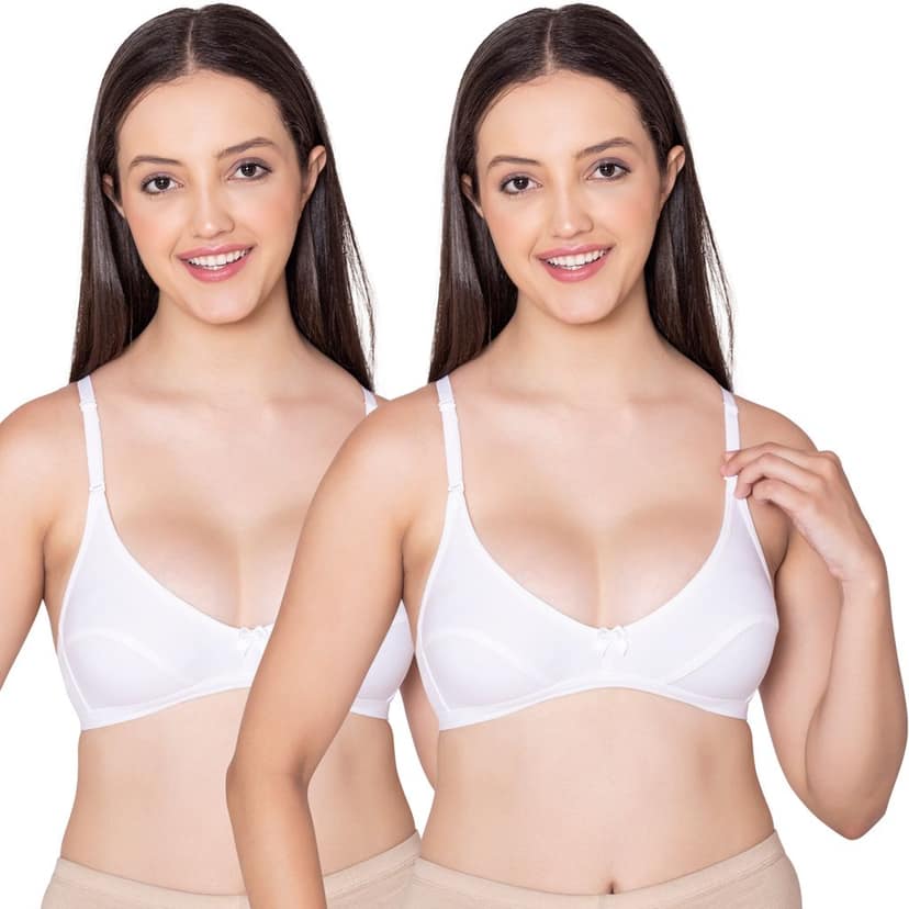 Bodycare polycotton wirefree convertible straps comfortable non padded bra-1531BB