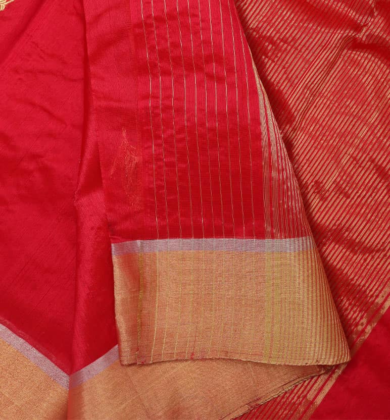 Handloom Chanderi Silk Cotton Saree view 6