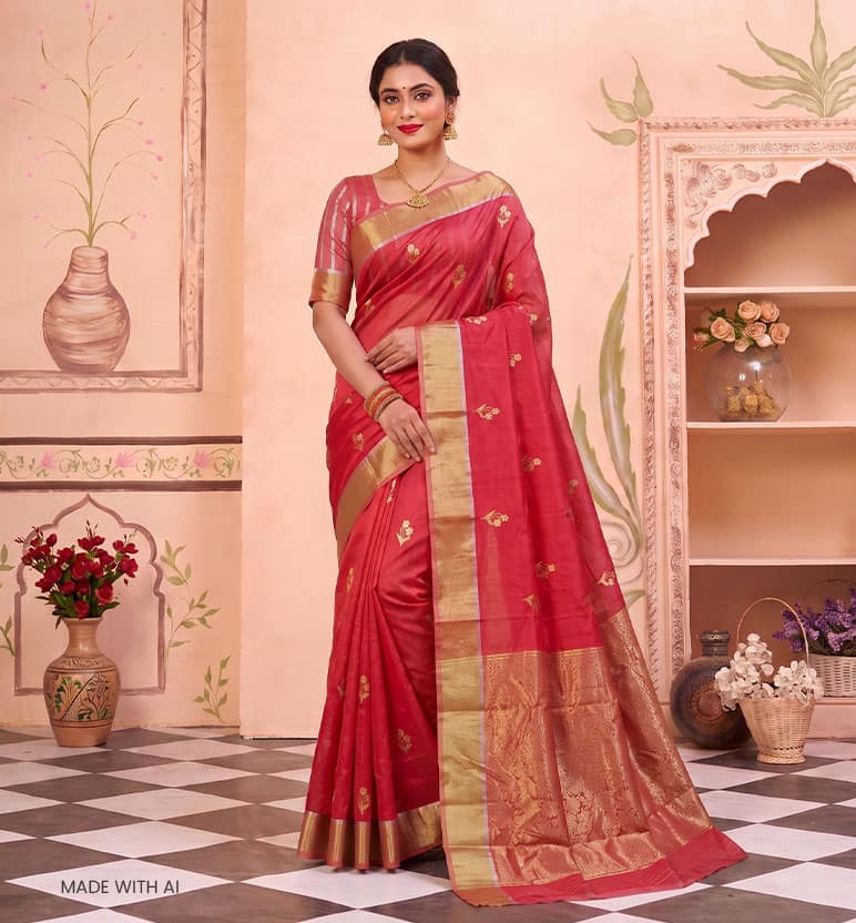 Handloom Chanderi Silk Cotton Saree view 7