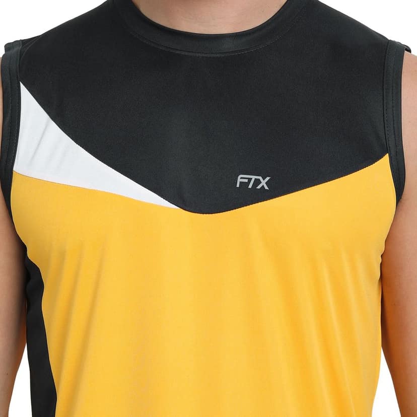 FTX Men Colorblock Round Neck Sleeveless Tshirt view 3