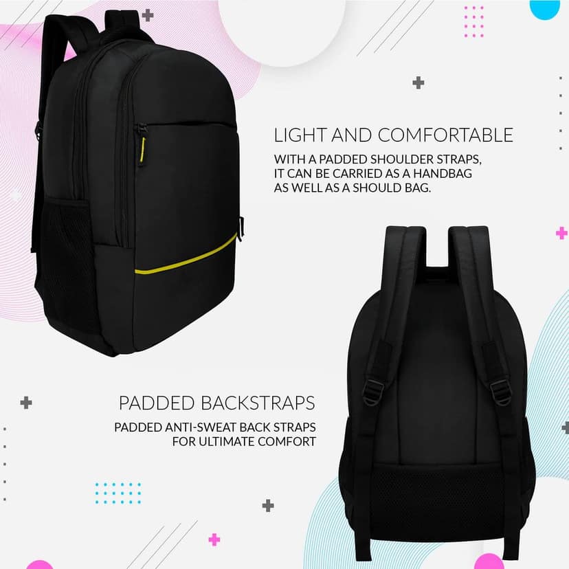LOOKMUSTER Laptop Backpack/?Office Bag with Laptop Paded/Collage Bag For Boy's&Girls __Color-Yellow view 6