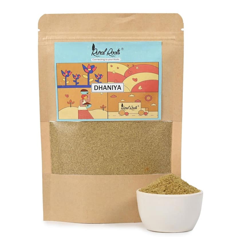 Rural Roots Coriander Powder with Natural Oils - 200g | Dhania Powder | Organic Dried Coriander Powder | Fresh & Aromatic Spice | Authentic Taste & Rich Aroma | Pure Dhaniya Powder for Cooking view 4