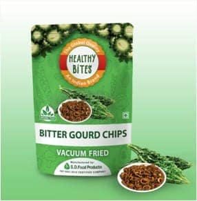 Healthy Bites Vacuum Fried Bitter gourd Chips (210gm ) view 2