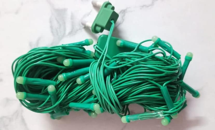 Green LED Lighting/Rice Lights/String Lights/Fairy Lights with Constant Function, 9.9 Meter Length & 42 LED Bulbs view 2