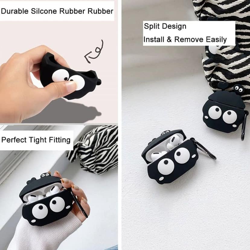 LIRAMARK Cute Cartoon Design Case Cover for Airpods Pro 2 Case (2023/2022), Designer AirPods Pro 2nd Generation Cover (3D Eye) view 5
