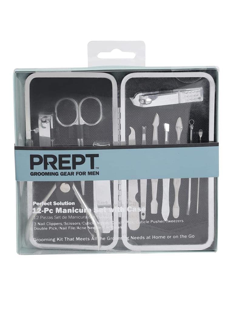 PREPT Manicure Set Nail Clippers Pedicure Kit - 12PCS Stainless Steel Manicure Set, Professional Mens Grooming Kits, Nail Care Tools with Luxurious Travel Case - California Proposition 65 listed - Lead free | Cadmium Free | Phthalates Free view 7