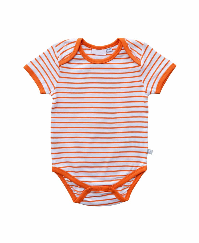 Baby's Romper/Onesie,Color-Orange/White
